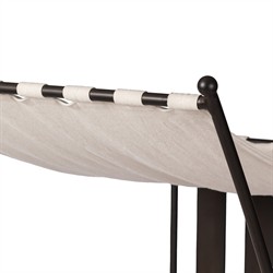 Gretchen French Country Bombay Flax Adjustable Outdoor Chaise Lounge|