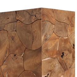 Thorn Coastal Beach Brown Teak Rectangular Outdoor Console Table|