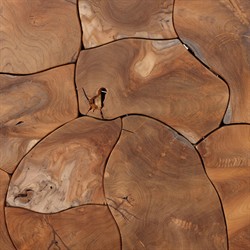 Thorn Coastal Beach Brown Teak Rectangular Outdoor Console Table|