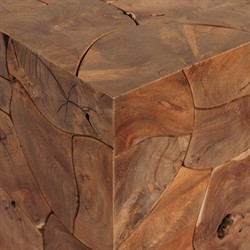 Thorn Coastal Beach Brown Teak Rectangular Outdoor Console Table|