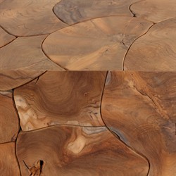 Thorn Coastal Beach Brown Teak Rectangular Outdoor Console Table|