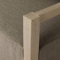 Laskin Modern Classic Brown Teak Corner Outdoor Sectional - 124"|