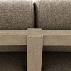 Laskin Modern Classic Brown Teak Corner Outdoor Sectional - 124"|