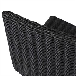 Worley Modern Classic Vintage Coal Woven Outdoor Dining Chair|