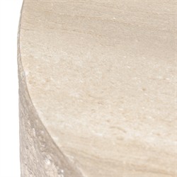 Ettis Veined Ivory Outdoor End Table|