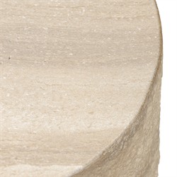 Ettis Veined Ivory Outdoor End Table|