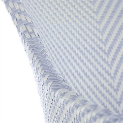 Bari Coastal Beach Blue Wicker Chevron Outdoor Arm Chair|