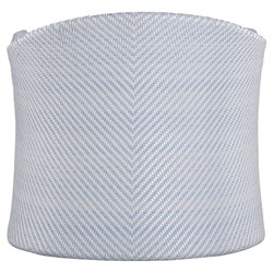 Bari Coastal Beach Blue Wicker Chevron Outdoor Swivel Lounge Chair|