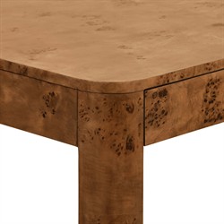 Worlds Away Jett Modern Classic Dark Brown Burl Game Table|