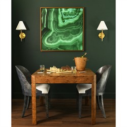 Worlds Away Jett Modern Classic Dark Brown Burl Game Table|