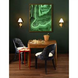 Worlds Away Jett Modern Classic Dark Brown Burl Game Table|