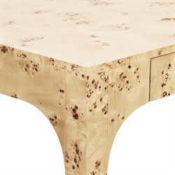 Worlds Away Kerry Modern Classic Brown Burl Game Table|