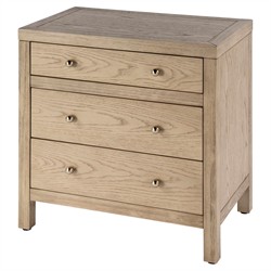 Shay Modern Classic Light Brown Acacia Wood Nightstand|