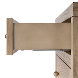 Shay Modern Classic Light Brown Acacia Wood Nightstand|