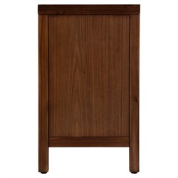 Shay Modern Classic Dark Brown Acacia Wood Nightstand|