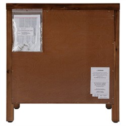 Shay Modern Classic Dark Brown Acacia Wood Nightstand|