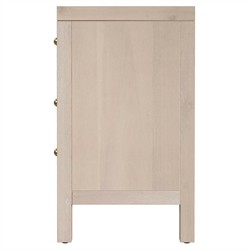 Shay Modern Classic Taupe Acacia Wood Nightstand|