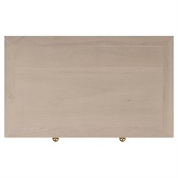 Shay Modern Classic Taupe Acacia Wood Nightstand|