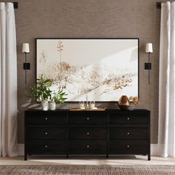 Shay Modern Classic Antique Coffee Acacia Wood Dresser|