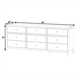 Shay Modern Classic Antique Coffee Acacia Wood Dresser|