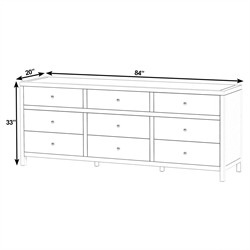 Shay Modern Classic Natural Wood Dresser|