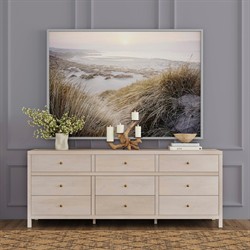 Shay Modern Classic Taupe Acacia Wood Dresser|