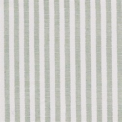 Delphine French Green Striped Sunbrella White Aluminum Scalloped Outdoor Chaise|