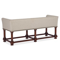 Harry Updated Traditional Beige Performance Cherry Wood Bench|