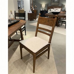 Callum Updated Traditional Cream Performance Brown Wood Chair|