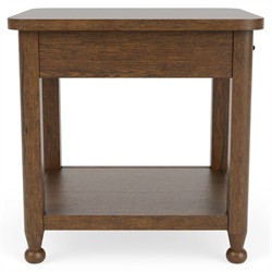 Callum Updated Traditional Brown Wood Square Side Table|