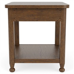Callum Updated Traditional Brown Wood Square Side Table|