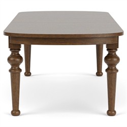 Callum Updated Traditional Brown Wood Oval Extendable Dining Table - 90-108"|