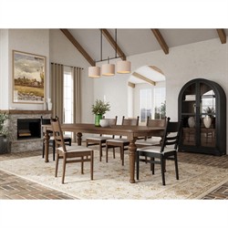 Callum Updated Traditional Brown Wood Oval Extendable Dining Table - 90-108"|