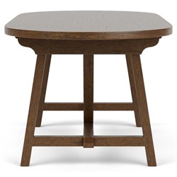 Callum Updated Traditional Brown Wood Oval Trestle Dining Table - 76"|