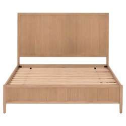Mira Coastal Beach Natural Oak Bed - Queen|