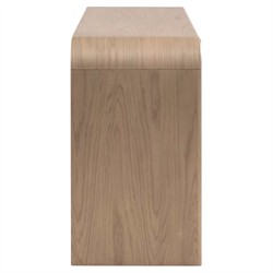 Delphira Coastal Beach Natural Oak Woven Cane Double Dresser|