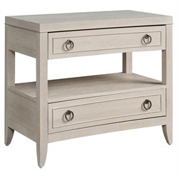 Adelina Modern Classic White Oak Wide Nightstand|