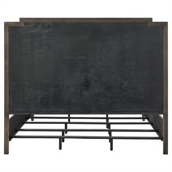 Shara Modern Classic Brown Oak Bed - Queen|