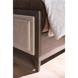 Shara Modern Classic Brown Oak Bed - Queen|