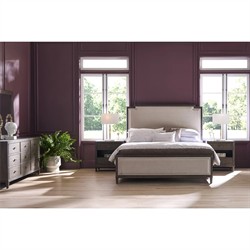 Shara Modern Classic Brown Oak Bed - Queen|