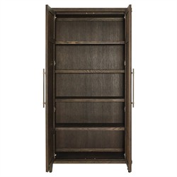 Shara Modern Classic Brown Oak Armoire|