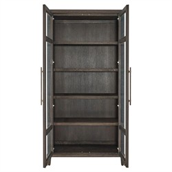 Shara Modern Classic Brown Oak Display Cabinet|