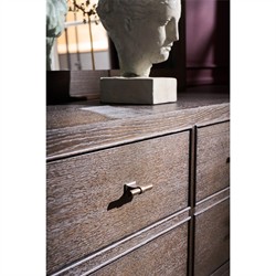 Shara Modern Classic Brown Oak Triple Dresser|