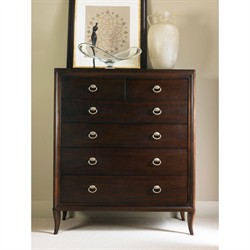 Century Tribeca Modern Classic Brown Maple Wood Tall Chest|
