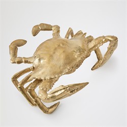 Araya Coastal Beach Brass Crab Figurine|