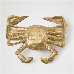 Araya Coastal Beach Brass Crab Figurine|