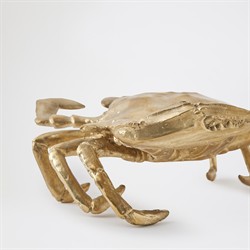 Araya Coastal Beach Brass Crab Figurine|