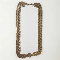 Yael French Country Antique Gold Leaf Rectangular Mirror|