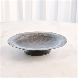 Argin Updated Traditional Black Iron Footed Decorative Bowl|