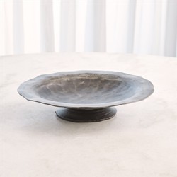 Argin Updated Traditional Black Iron Footed Decorative Bowl|